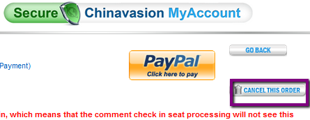 Chinavasion Cancel this order